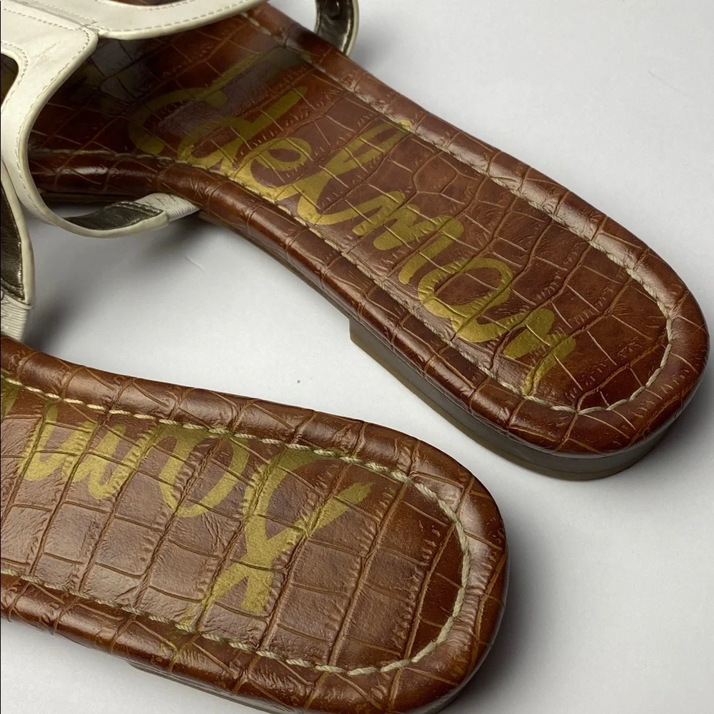 Sam Edelman White Bay Slip on Sandals 9 - Picture 4 of 9